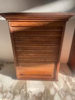 Antieke houten rolluikkastje, circa 1920, Huis en Inrichting, Kasten | Boekenkasten, Ophalen, Met plank(en), Minder dan 50 cm