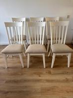 Eettafel Stoelen set van 6 Crème beige, Ophalen, Gebruikt, Overige kleuren, Vijf, Zes of meer stoelen