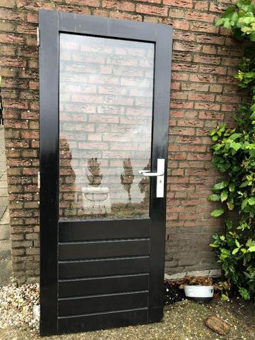 |Hardhouten buitendeur| schuurdeur| enkelglas| 201x83| beschikbaar voor biedingen