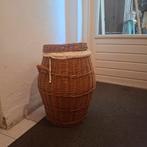Rotan Wasmand met Deksel, Huis en Inrichting, Woonaccessoires | Schalen en Manden, Ophalen, Gebruikt, Mand, Rond