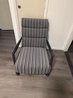 Grijs gestreepte relaxstoel., Huis en Inrichting, Stoelen, Zo goed als nieuw, Ophalen, Stof, Eén