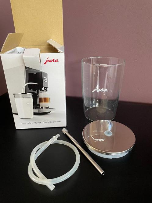 Jura glazen melkhouder, Witgoed en Apparatuur, Koffiemachine-accessoires, Gebruikt, Ophalen of Verzenden