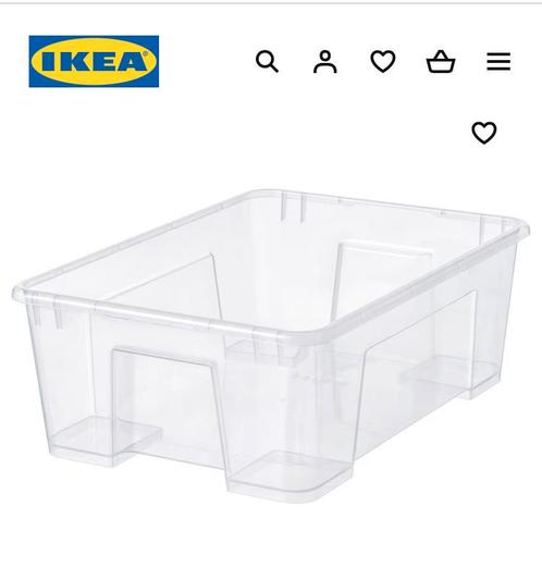 (Partij) Opbergbox IKEA SAMLA Box 39x28x14 Cm/11 L opbergbak, Doe-het-zelf en Verbouw, Kratten en Dozen, Nieuw, Minder dan 35 cm