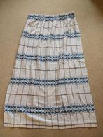 Cremekleurig gordijn met blauw hartje, 220 cm hoog, Huis en Inrichting, 50 tot 100 cm, Zo goed als nieuw, Verzenden, 200 cm of meer