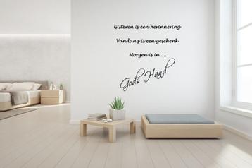 Christelijke muursticker wandtekst Gisteren is een herinneri beschikbaar voor biedingen