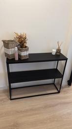 Zwarte decoratieve sidetable, Huis en Inrichting, Ophalen, Zo goed als nieuw, 25 tot 50 cm, Rechthoekig