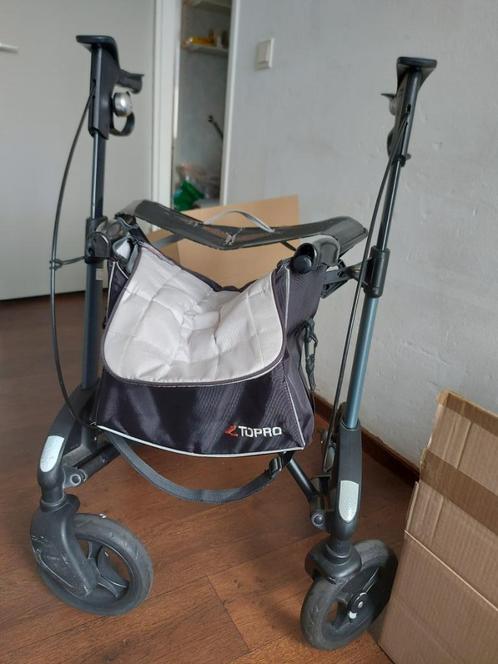 Topro rollator met zachte banden en tas, Diversen, Rollators, Gebruikt, Opvouwbaar, Ophalen