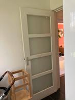 Binnendeur met melkglas 87,5 x 210 cm, Doe-het-zelf en Verbouw, Deuren en Horren, Ophalen, Gebruikt, 80 tot 100 cm, Binnendeur