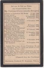 pastoor Franciscus Bronsgeest 1846 Oosterhout + 1914 Haaren, Verzenden