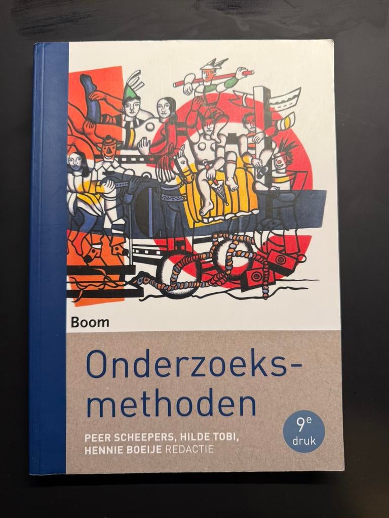 Onderzoeksmethoden 9e druk Peer Scheepers, Ophalen of Verzenden, Zo goed als nieuw