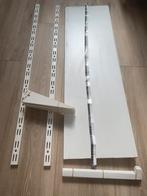 F-systeem railset dubbel 100 cm + 6 dragers + vensterbank 95, Huis en Inrichting, Woonaccessoires | Wandplanken en Boekenplanken