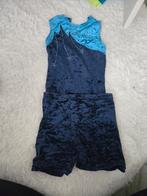 Turnpakje met broekje - Blauw maat 10 8-10 jaar, Ophalen of Verzenden, Zo goed als nieuw, Onbekend, Meisje