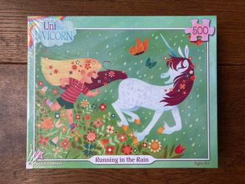 Unicorn puzzel: Running in the Rain, 500 stukjes NIEUW beschikbaar voor biedingen