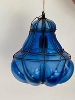 Antieke Venetiaanse glazen hanglamp met ijzer, Antiek en Kunst, Ophalen of Verzenden