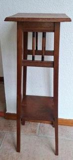 Leuke antieke houten lamp/plant tafel, Ophalen of Verzenden