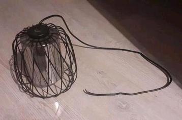 EGLO Floresta DIY lamp - zwart draadkooi glas lamp beschikbaar voor biedingen