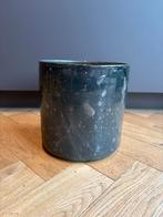 Mooie zwarte bloempot, Tuin en Terras, Overige materialen, Rond, Binnen, Ophalen of Verzenden