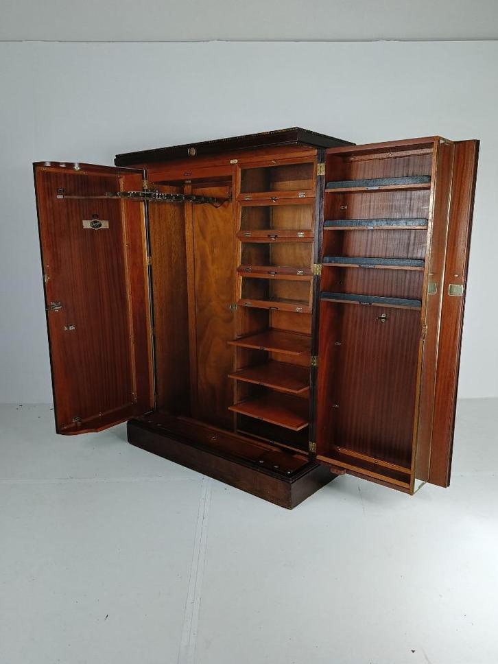 Compactom Damesgarderobekast – Jaren 1920 – Mahonie & Eik, Antiek en Kunst, Antiek | Meubels | Kasten, Ophalen