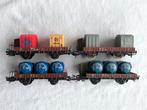 4x Lima FS Italia wagons Mercedes/Agfa/Lowenbrau containers, Hobby en Vrije tijd, Modeltreinen | H0, Gebruikt, Gelijkstroom, Wagon