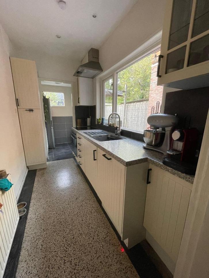 Complete keuken te koop, Huis en Inrichting, Keuken | Complete keukens, Gebruikt, Enkelwandige keuken, Crème, Kunststof, Ophalen