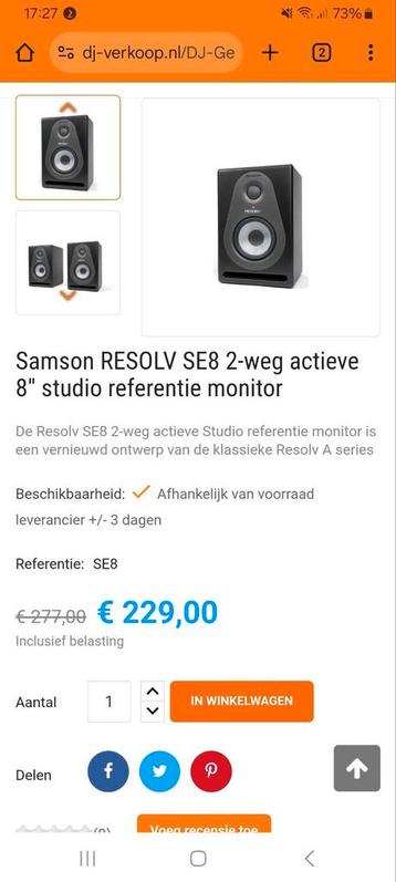 samson reslov se8 2x nieuw 6 maanden oud beschikbaar voor biedingen