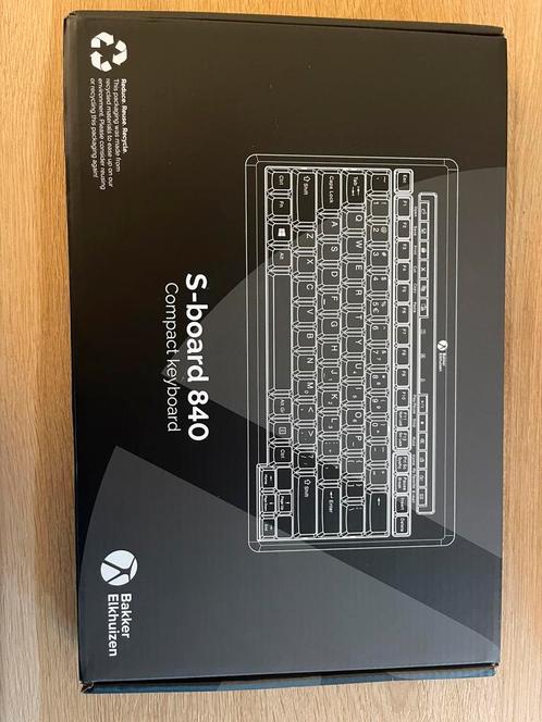 BakkerElkhuizen S-board 840 Compact Keyboard (US), Computers en Software, Toetsenborden, Nieuw, Qwerty, Multimediatoetsen, Ophalen of Verzenden