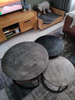 Industriële salontafels 3 stuks. Direct afhalen mogelijk., Ophalen, 50 tot 100 cm, Rond, 50 tot 100 cm