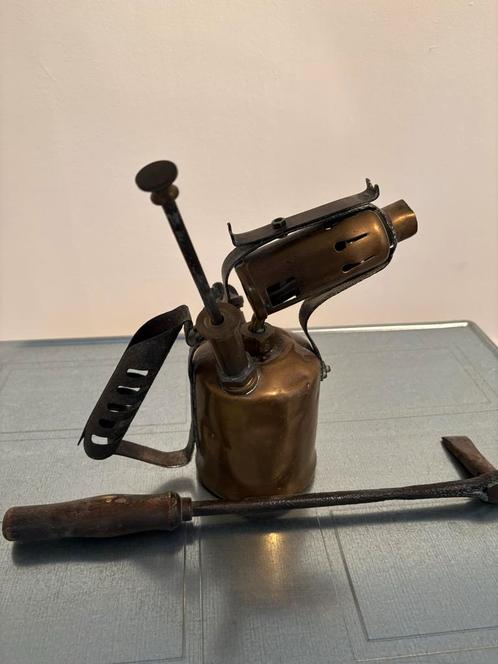 Antieke koperen Soldeerbrander met Bout, Antiek en Kunst, Antiek | Gereedschap en Instrumenten, Ophalen of Verzenden