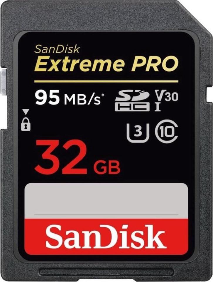 SanDisk Extreme PRO 32 GB (SD Kaart) *Nieuw*, Audio, Tv en Foto, Fotografie | Geheugenkaarten, Nieuw, SD, 32 GB, Fotocamera, Ophalen of Verzenden