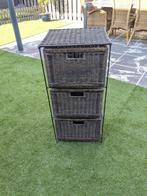Rotan ladekastje, Huis en Inrichting, Kasten | Ladekasten, Ophalen, Minder dan 50 cm, Gebruikt, 3 of 4 laden