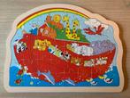 Houten Puzzel - Ark van Noach, 2 tot 4 jaar, Zo goed als nieuw, Van hout, Meer dan 50 stukjes