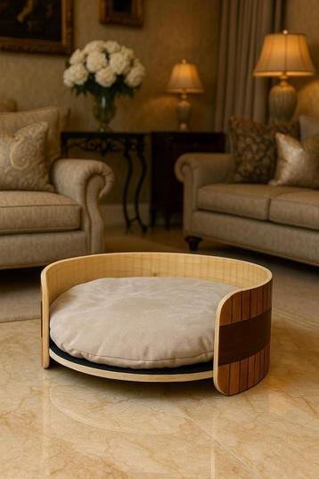 Hondenbed, Rond, Hout, Diverse Maten en Kleuren Mogelijk! beschikbaar voor biedingen