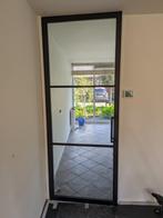 Staallook deur met glas, Doe-het-zelf en Verbouw, Deuren en Horren, 215 cm of meer, 80 tot 100 cm, Glas, Zo goed als nieuw