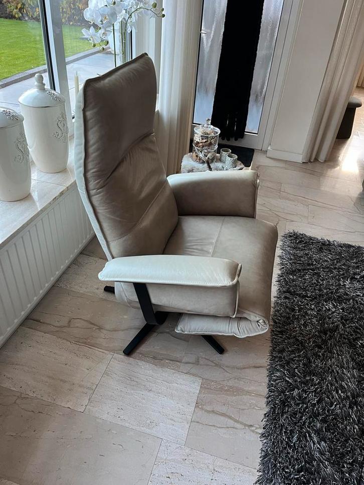 Elektrische Relaxstoel Leer - Weinig Gebruikt!, Huis en Inrichting, Fauteuils, Gebruikt, Leer, 75 tot 100 cm, Ophalen of Verzenden