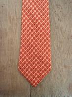 Hermès Stropdas met Klavermotief, Kleding | Heren, Stropdassen, Ophalen of Verzenden, Zo goed als nieuw, Oranje, Met patroon