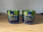 2x Leonardo glazen waxinelicht houders, Overige materialen, Gebruikt, Ophalen of Verzenden, Groen
