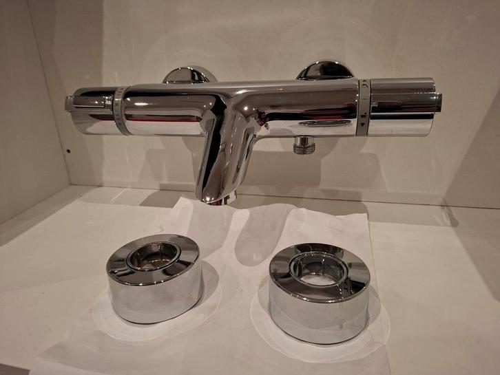 Fraaie Grohe 2000 kwaliteit thermostatische badmengkraan, Doe-het-zelf en Verbouw, Sanitair, Zo goed als nieuw, Kraan, Koper, Ophalen of Verzenden