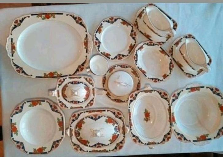 Prachtig Art Deco servies van Grindley & Co, Windsor Ivory, Antiek en Kunst, Antiek | Servies los, Ophalen