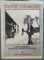 DAVID GILMOUR 1978 vintage Advertentie SOLO LP Pink Floyd, Verzamelen, Gebruikt, Ophalen of Verzenden, A4 of kleiner, Rechthoekig Staand