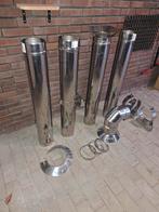Dubbelwandige Kachelpijpen Set - Compleet, Doe-het-zelf en Verbouw, Buizen en Afvoer, Ophalen of Verzenden