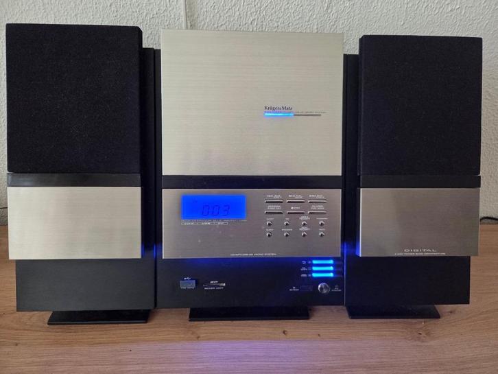 HiFi Systeem Krüger & Matz KM7089, Audio, Tv en Foto, Luidsprekers, Zo goed als nieuw, Front, Rear of Stereo speakers, Minder dan 60 watt