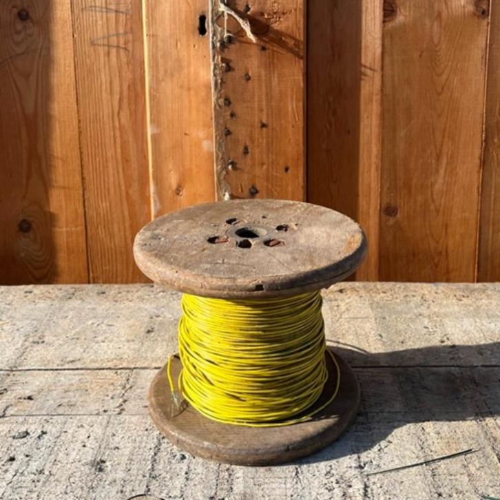 Spoel hout met draad origineel diameter 18 cm, Antiek en Kunst, Curiosa en Brocante, Ophalen of Verzenden