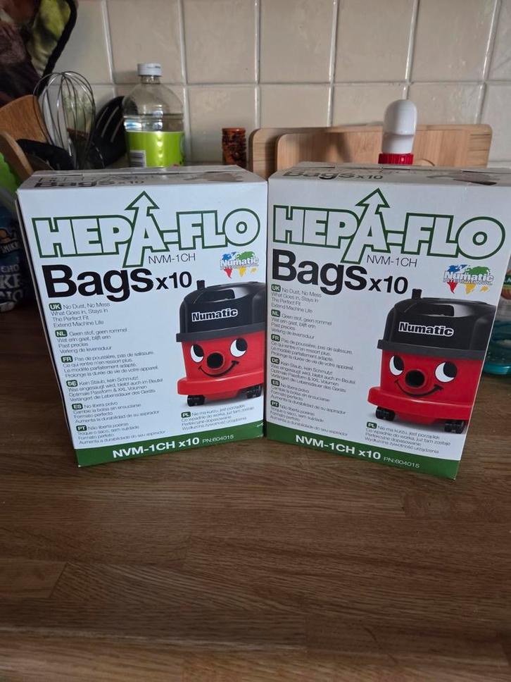 HEPA-FLO Stofzuigerzakken Numatic NVM-1CH (10 stuks), Witgoed en Apparatuur, Overige Witgoed en Apparatuur, Ophalen of Verzenden