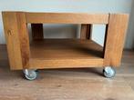 Massief houten salontafel, Huis en Inrichting, Tafels | Salontafels, Ophalen, 50 tot 100 cm, 50 tot 100 cm, Zo goed als nieuw