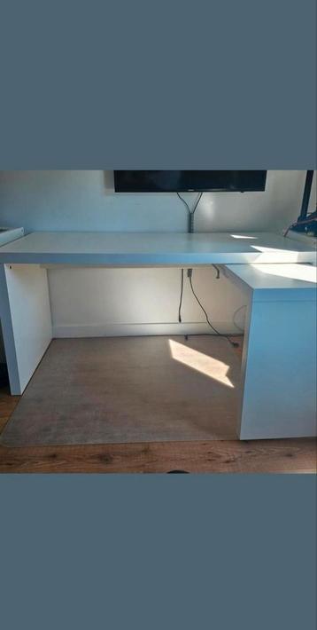 IKEA MALM Bureau met Uittrekbaar Blad - Wit 151 cm - afbeelding 3