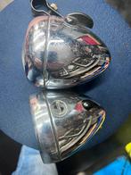 Twee oude Bosch & Philips koplampen met steun, Ophalen of Verzenden, Gebruikt, Oldtimer