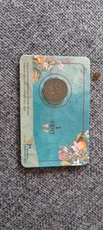 1 Cent 1915 Wilhelmina in coincard, Ophalen of Verzenden