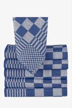 Theedoeken 70x70 6 stuks blauw wit, Ophalen, Nieuw, Overige kleuren, Theedoek of Handdoek