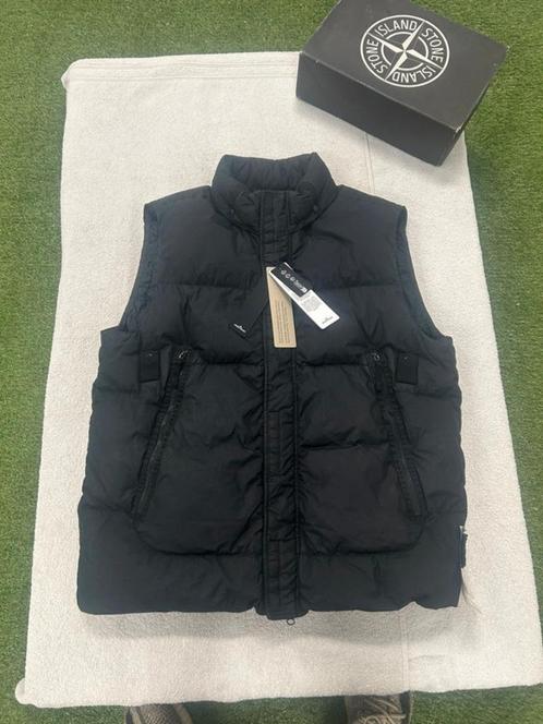 Stone Island bodywarmer jas Garment Dyed Crinkle  - XXL  2XL, Kleding | Heren, Bodywarmers, Nieuw, Overige maten, Zwart, Ophalen of Verzenden