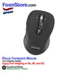 Rixus RXWM03 Aero Compact Mouse Black, Rechtshandig, Ergonomisch, Verzenden, Nieuw